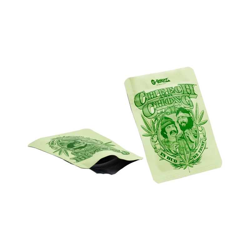 G-Rollz Cheech & Chong Bag «Badge» – Zip-Beutel 6.5 × 8.5 cm