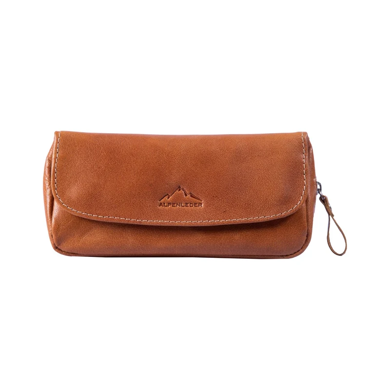Alpenleder Pfeifen- und Tabaktasche «Michl» Cognac