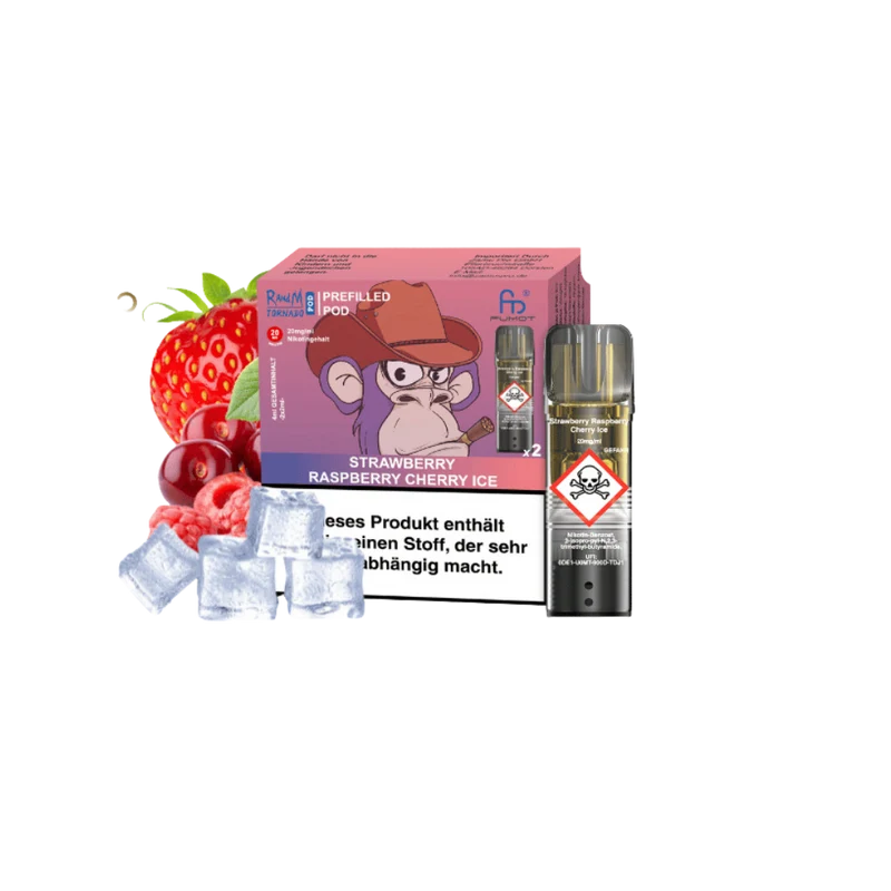 RANdM TORNADO Pods - Strawberry Raspberry Cherre Ice