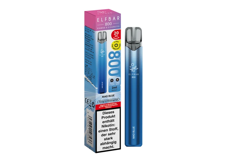 ELFBAR Einweg E-Zigarette Mad Blue 20mg/ml bis zu 800 Puffs