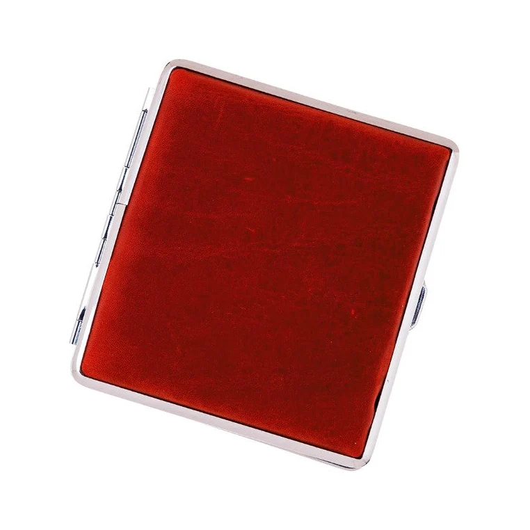 Angelo Zigarettenetui Vintage-Leder Rot
