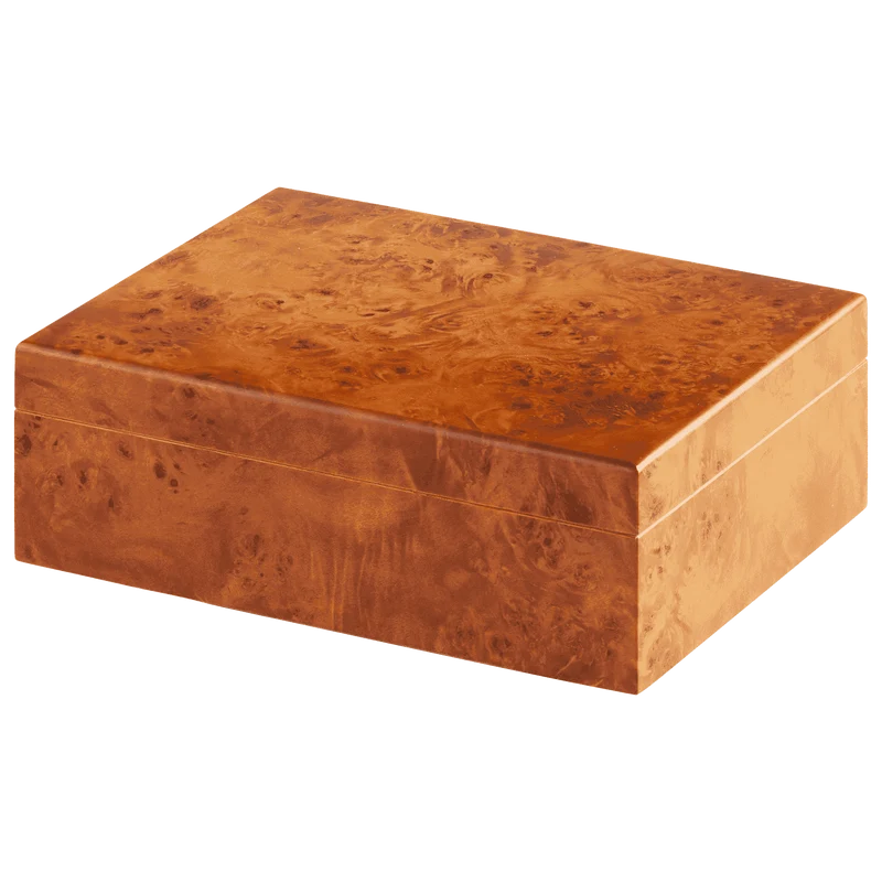 Angelo Humidor Set Wurzelholz-Optik