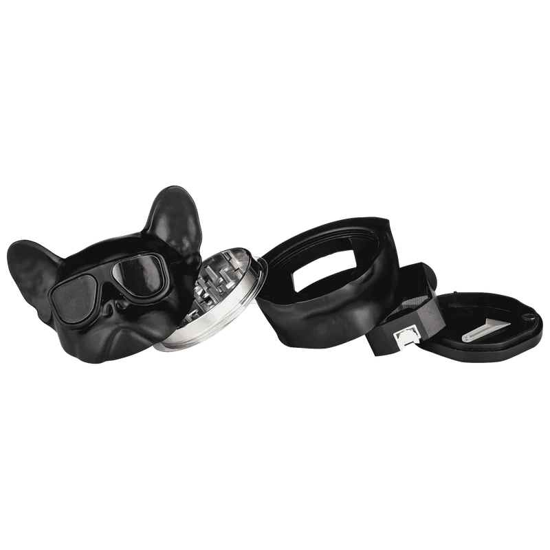 Super Heroes Grinder Hund mit Brille