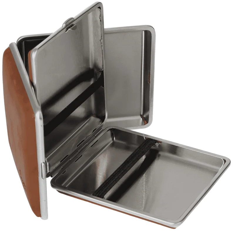 Caseti Zigaretten Etui Leder, 18er, Gummi