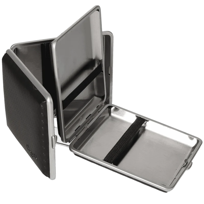 Caseti Zigaretten Etui Leder, 18er, Gummi