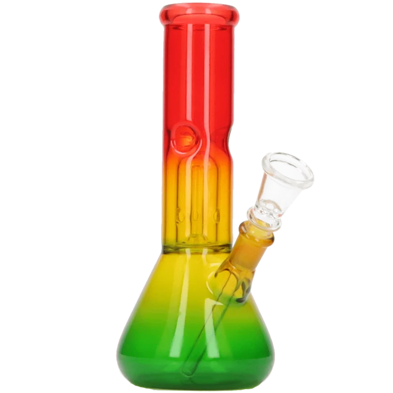 Glasbong Ice + Perkolator Rasta Farben, 21,5cm