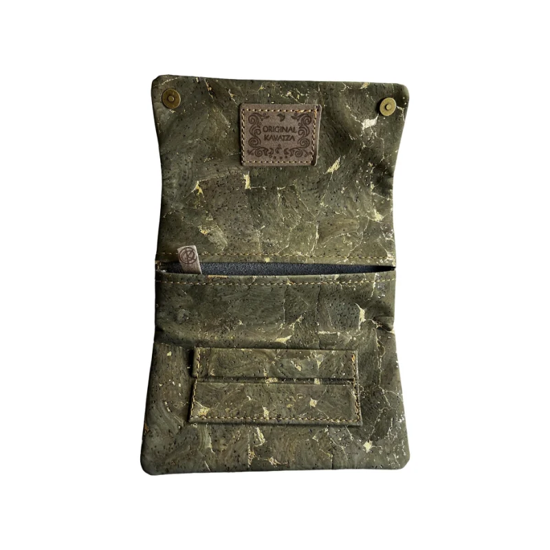 Original Kavatza Tabaktasche Kork «Golden Olive Deluxe»
