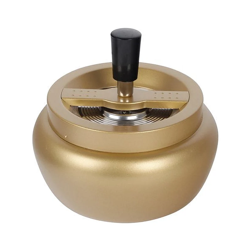 Drehaschenbecher Gold 13 cm