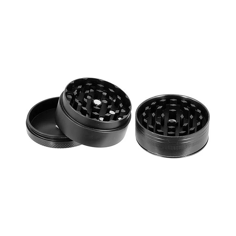 Alu Grinder mit USB-Feuerzeug 3-teilig 50 mm
