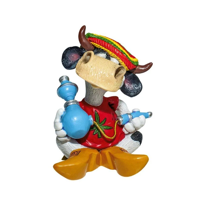 Cannabuds Rasta Cow mit Shisha – Dekofigur