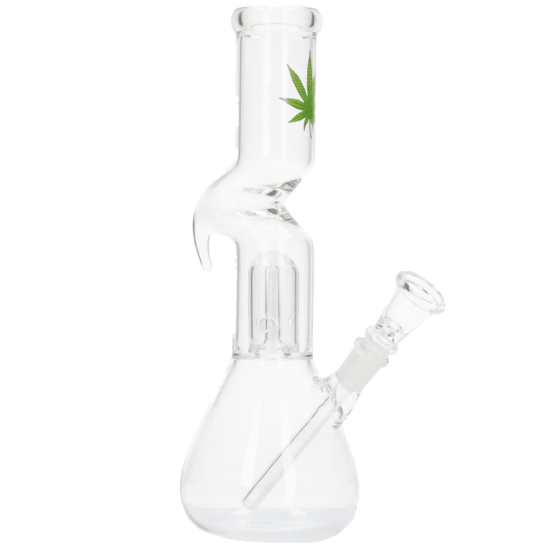 Glasbong mit Percolator transparent, Tribal, 26,5cm