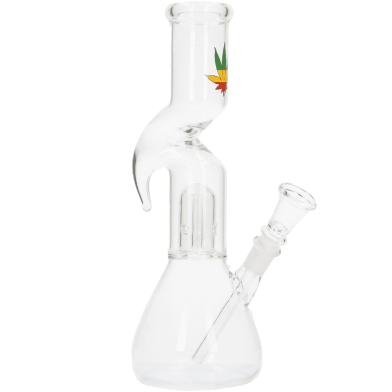 Glasbong mit Percolator transparent, Tribal, 26cm