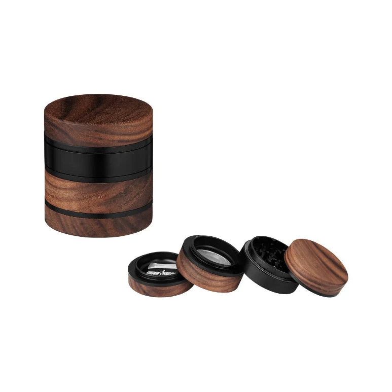 Alu Grinder 4-teilig 60 mm Holz/Schwarz – Super Heroes