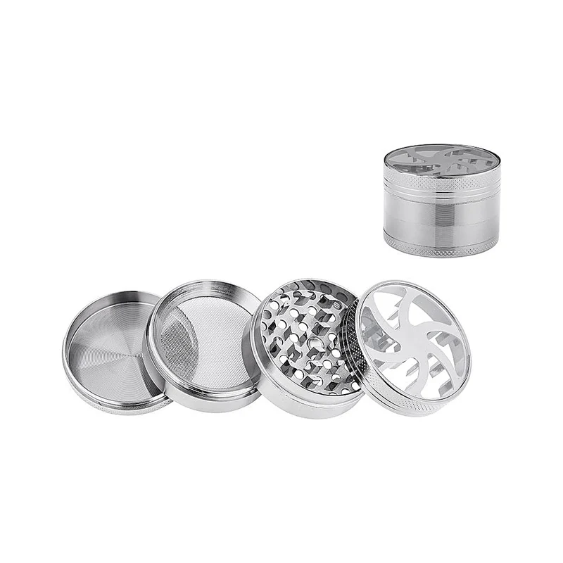 Alu Grinder 4-teilig 52 mm Silber – Dreamliner