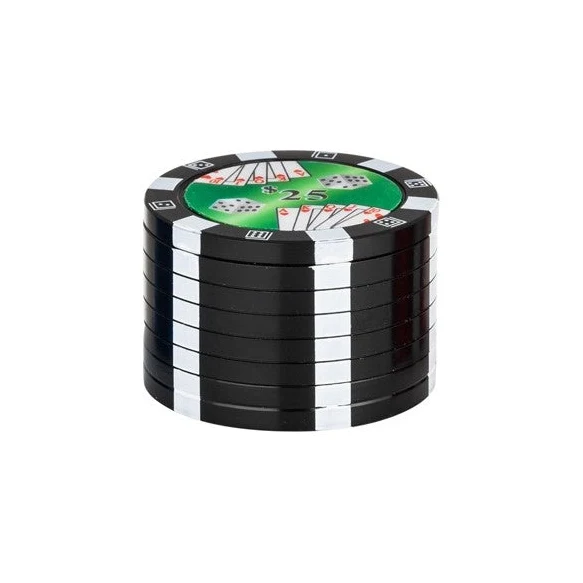 Super Heroes Alu Grinder «Poker Chips» Schwarz – 3-teilig, 40 mm
