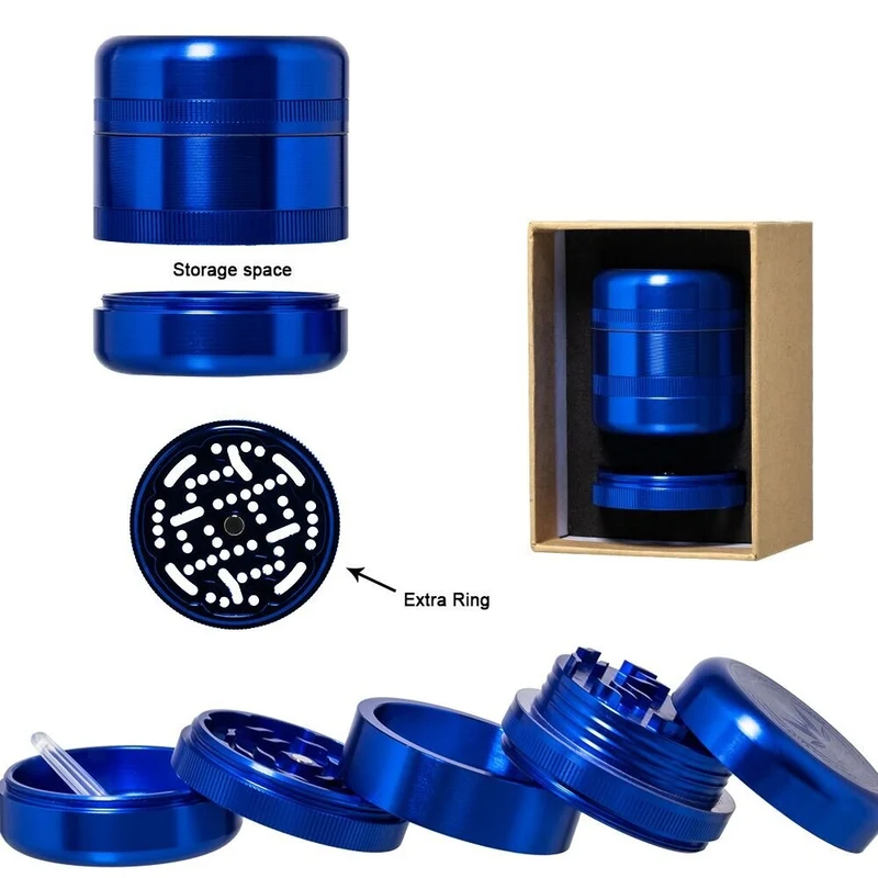 Alu Grinder Grace Glass 5-teilig 55 mm Blau