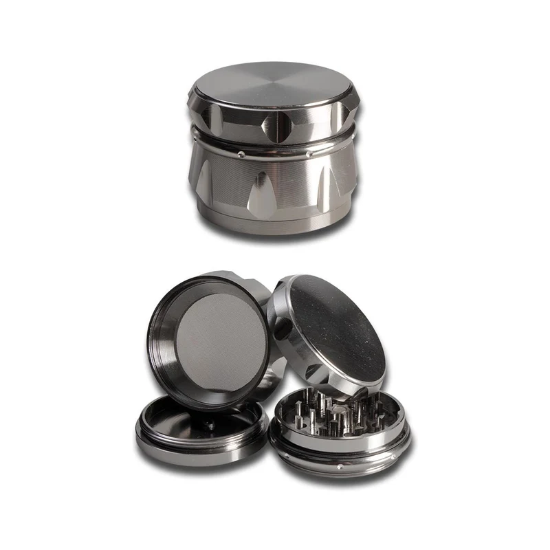 Alu Grinder «Crown» 4-teilig 53 mm – Blackleaf