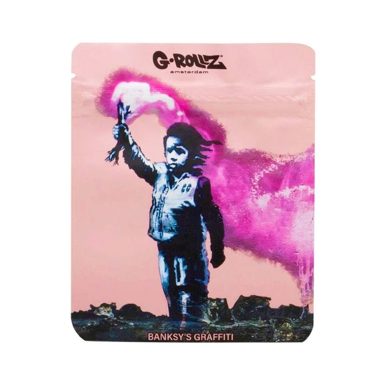 G-Rollz Banksy Bag «Torch Boy» – Zip-Beutel 10 × 12.5 cm