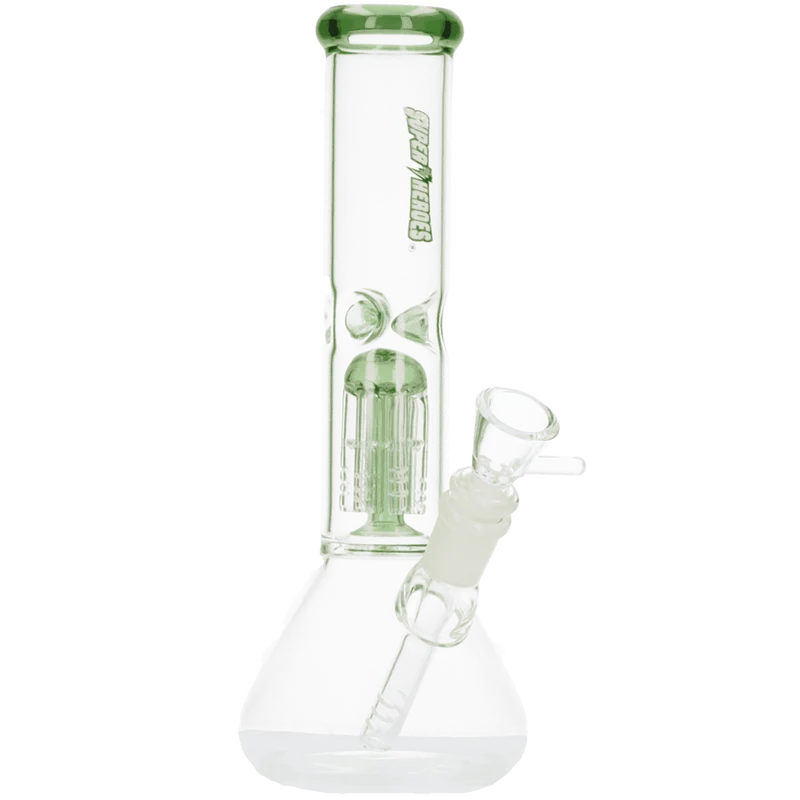 Super Heroes Glasbong Ice+Percolator konisch transparent/grün H.26,2cm