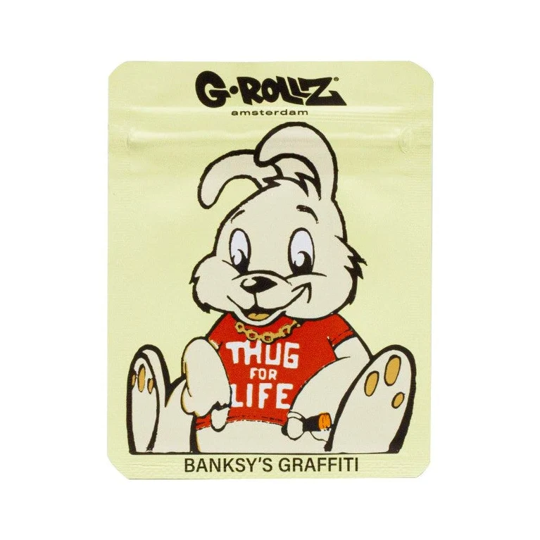 G-Rollz Banksy Bag «Thug for Life» – Zip-Beutel 6.5 × 8.5 cm