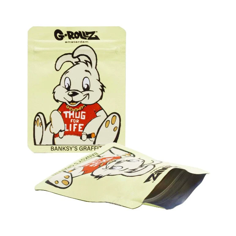 G-Rollz Banksy Bag «Thug for Life» – Zip-Beutel 6.5 × 8.5 cm