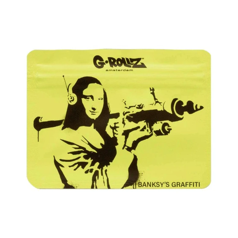 G-Rollz Banksy Bag «Mona Launcher» – Zip-Beutel 10.5 × 8 cm