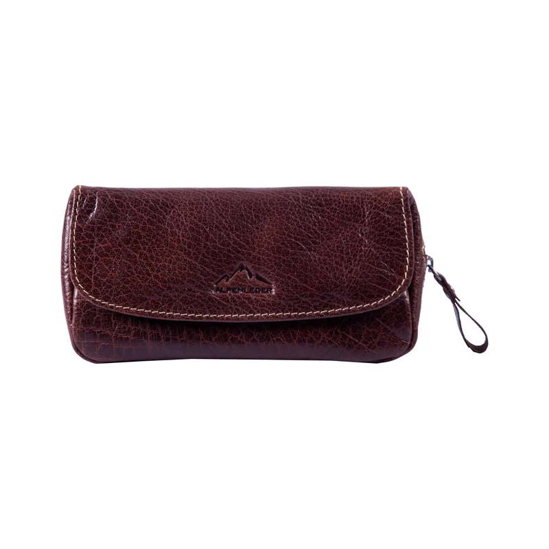 Alpenleder Pfeifen- und Tabaktasche «Michl» Brandy