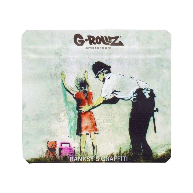 G-Rollz Banksy Bag «Girl Being Frisked» – Zip-Beutel 9 × 8 cm
