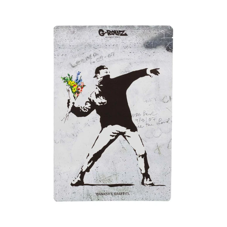 G-Rollz Banksy Bag «Flower Thrower» – Zip-Beutel 20 × 30 cm