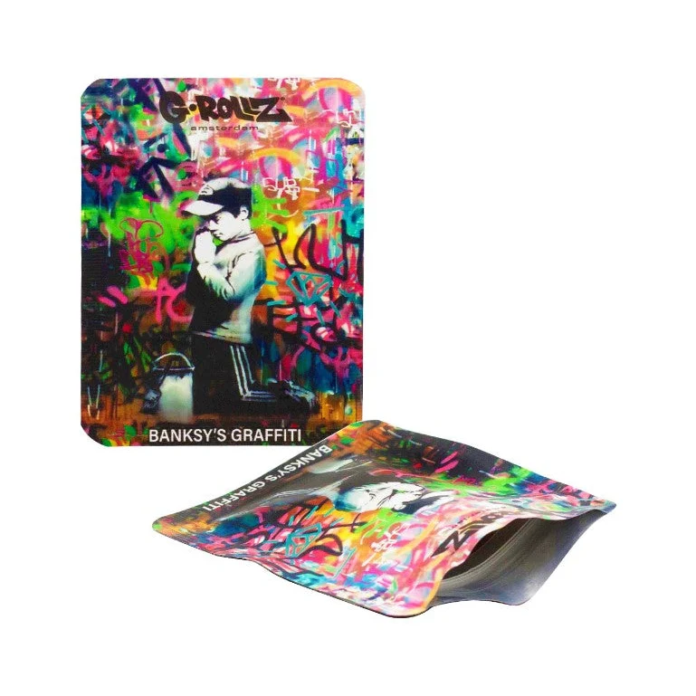 G-Rollz Banksy Bag «Church of Graffiti» – Zip-Beutel 6.5 × 8.5 cm