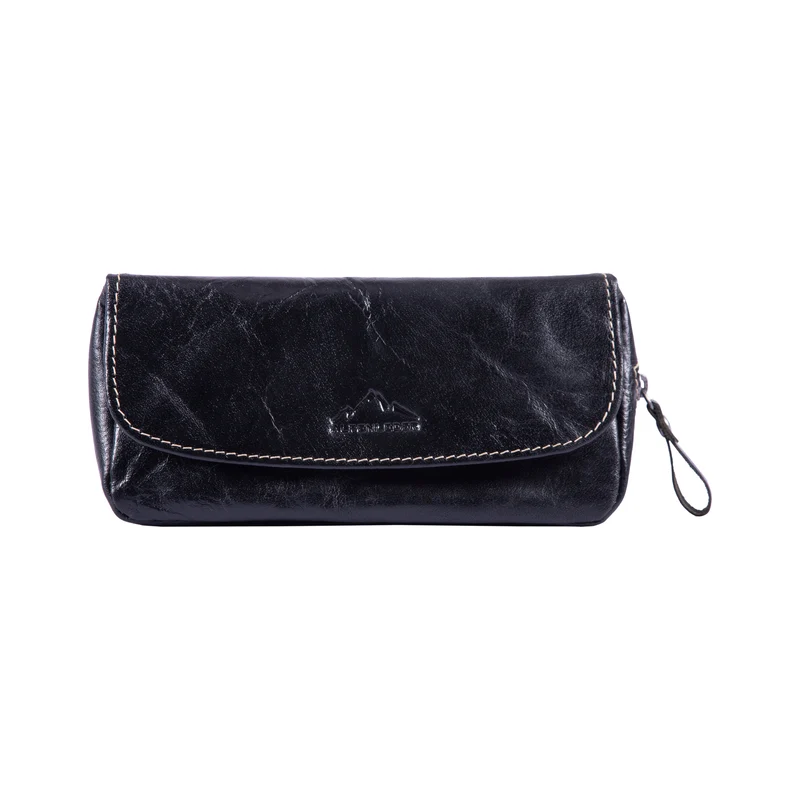 Alpenleder Pfeifen- und Tabaktasche «Michl» Ebenholz