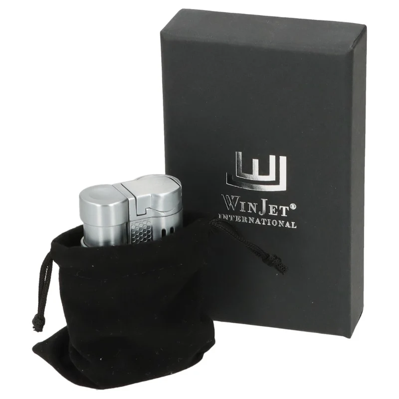 Winjet Carlton 3XJet Cigar Lighter Sølv med Borer