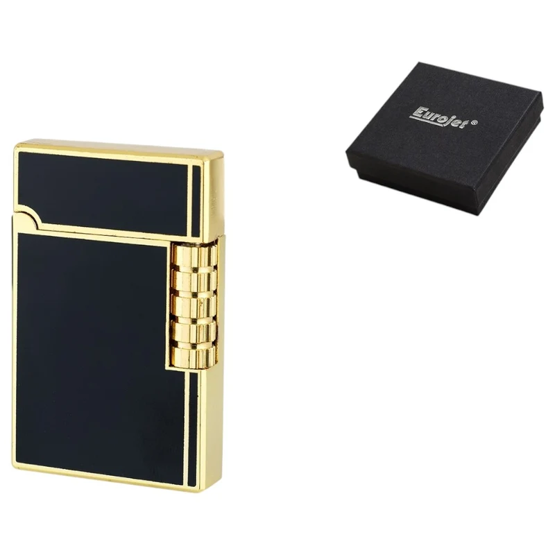 Eurojet Milan Jet Black Gold Sten Lighter