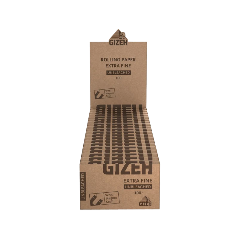 GIZEH Unbleached - Extra Fine - 20 Heftchen - je 100 Blatt