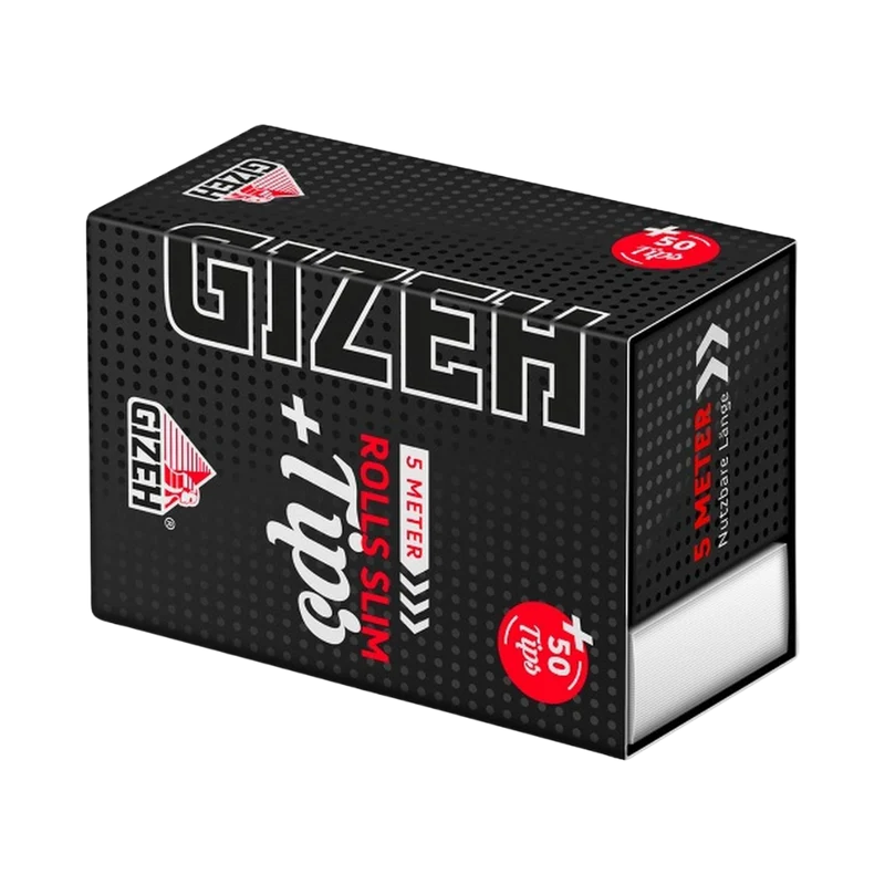 GIZEH BLACK - Rolls Slim + Tips (20er)