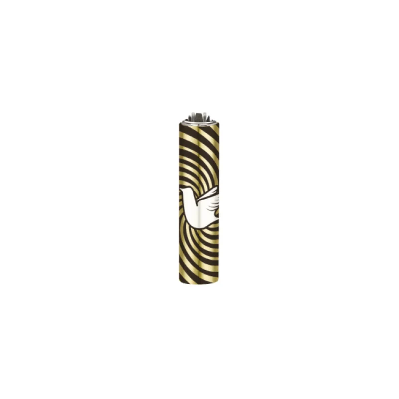 Clipper Micro Metal Feuerzeug «Peace Symbols» Taube