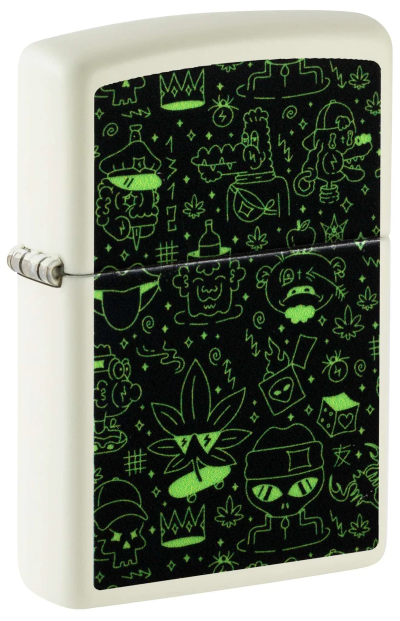 Zippo 60007390 49193 Doodle Cannabis Design