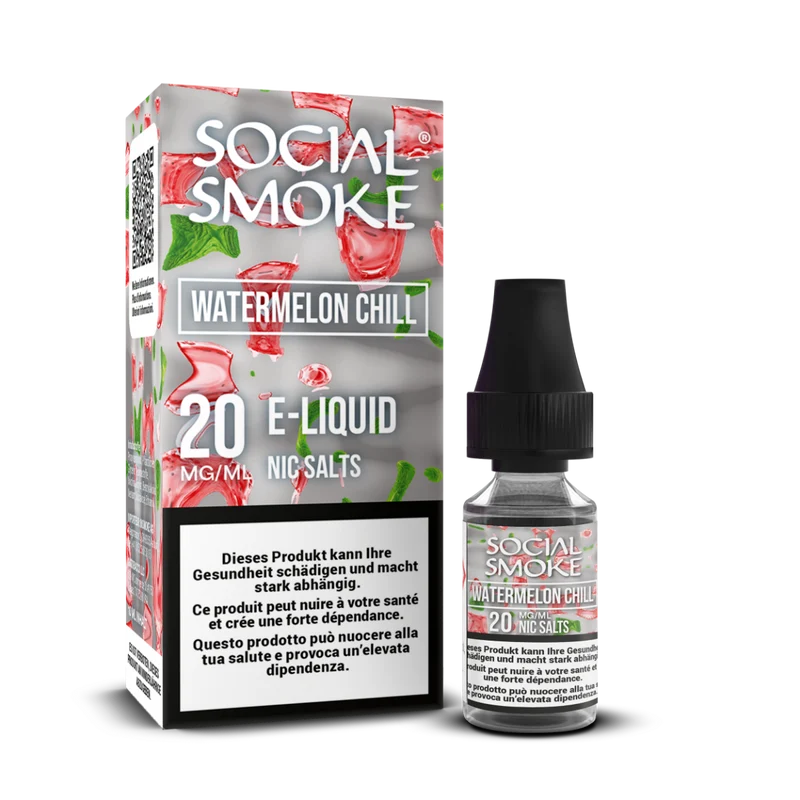 Social Smoke Liquid 10ml 20mg – Watermelon Chill