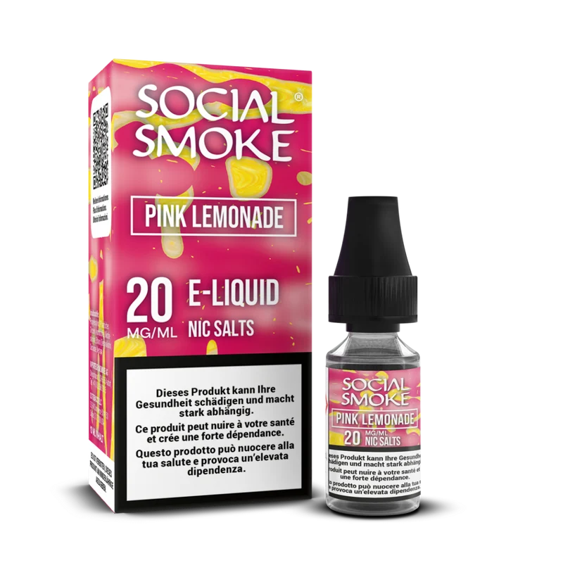 Social Smoke Liquid 10ml 20mg – Pink Lemonade
