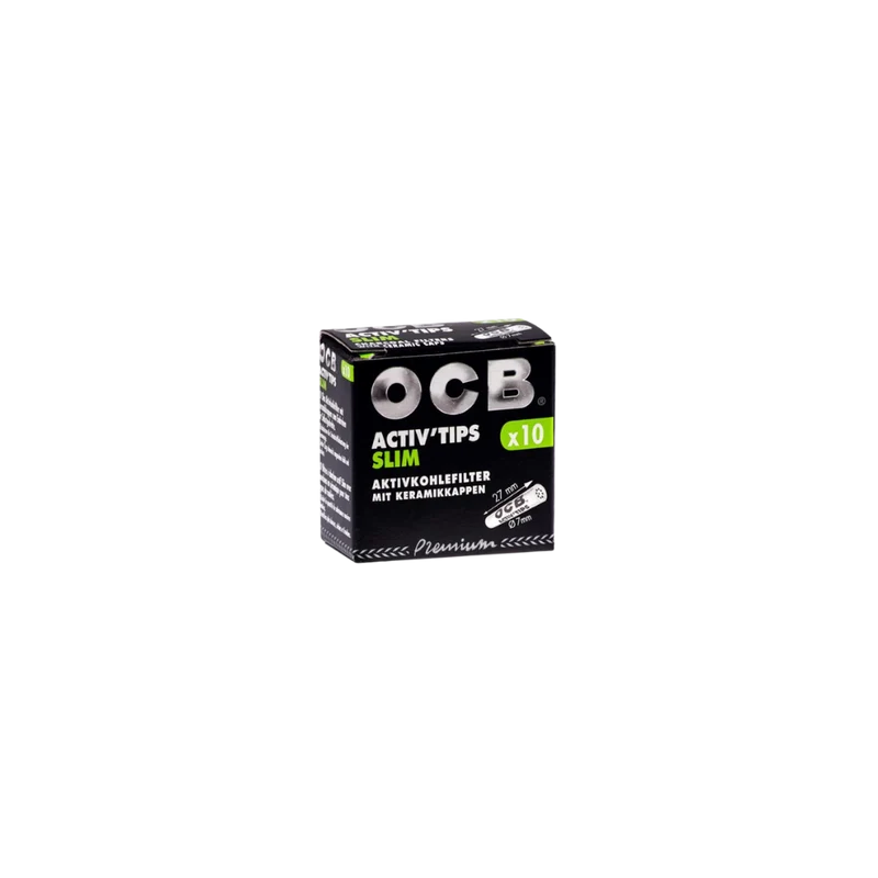 OCB FILTER - Slim Aktivkohle Tips 7mm - 20x10