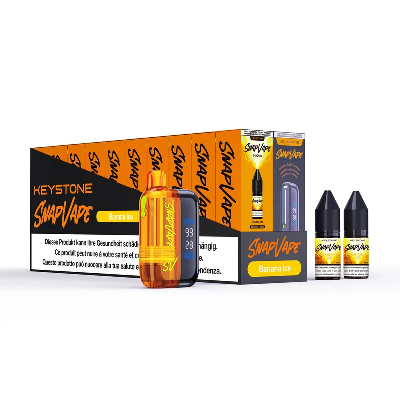 SnapVape Starter-Set – Gerät, Cartridge + 2x E-Liquid 10ml