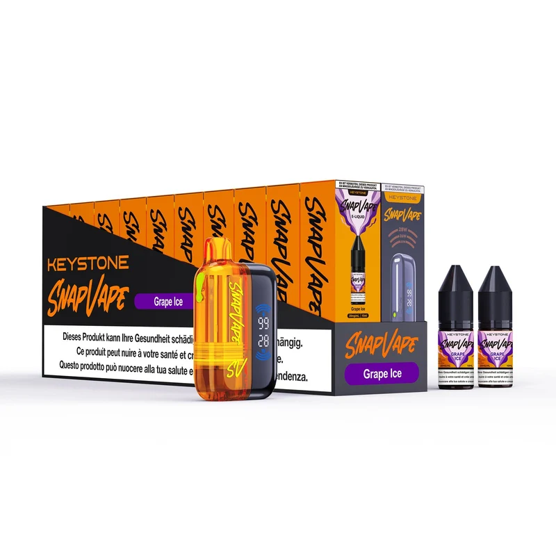 SnapVape Starter-Set – Gerät, Cartridge + 2x E-Liquid 10ml