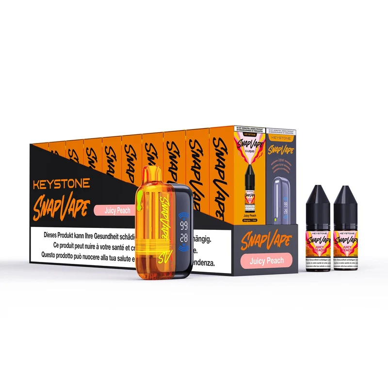 SnapVape Starter-Set – Gerät, Cartridge + 2x E-Liquid 10ml