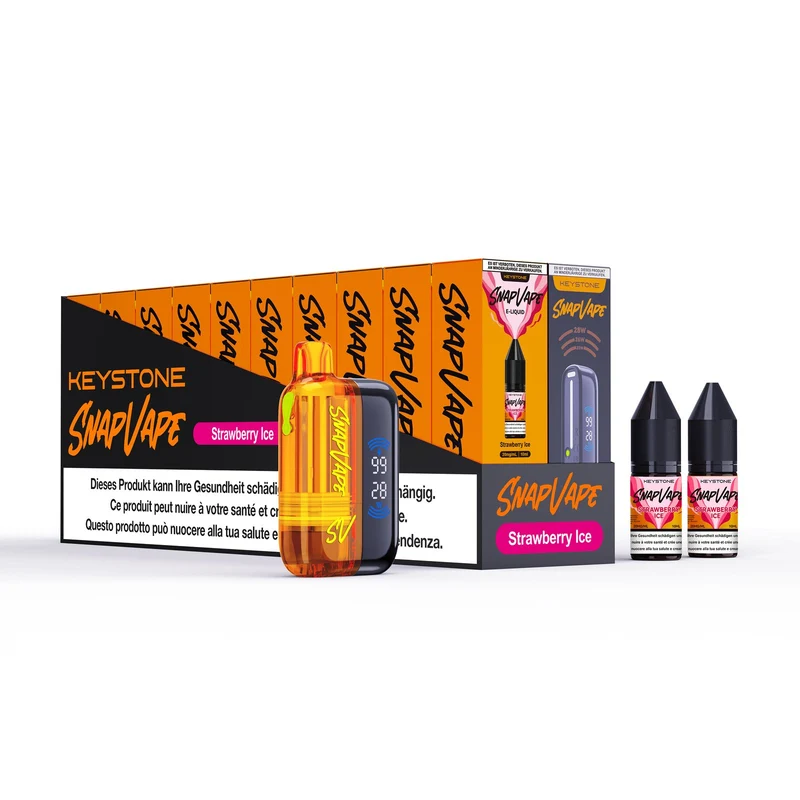 SnapVape Starter-Set – Gerät, Cartridge + 2x E-Liquid 10ml