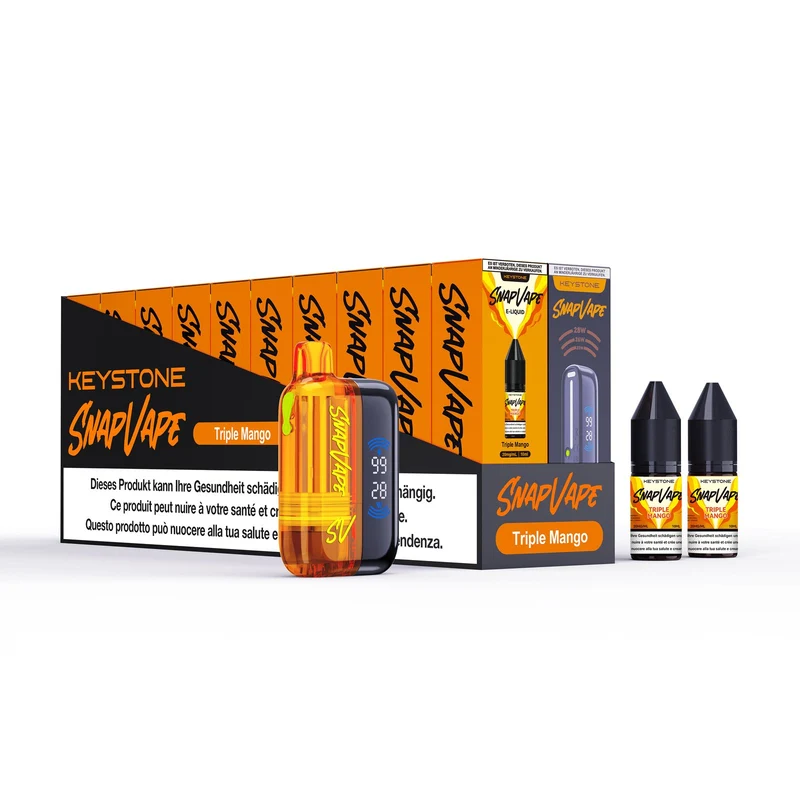 SnapVape Starter-Set – Gerät, Cartridge + 2x E-Liquid 10ml