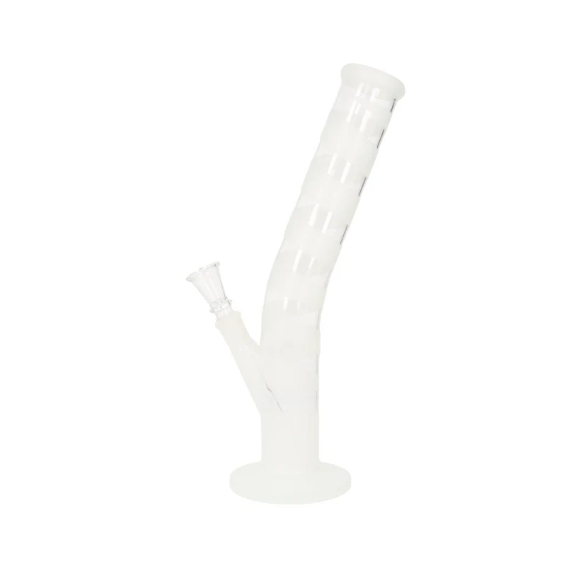 Super Heroes Glasbong Zylinder, transparent/sandgestrahlt, H. 36,5 cm Ø 4,7 cm