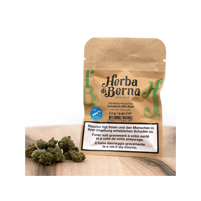 Herba di Berna Cannatonic Minibuds – CBD Blüten Indoor, 2 g