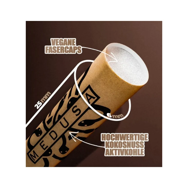 MedusaFilters Organic Hybrid Aktivkohlefilter im Glas (100 Stk.)