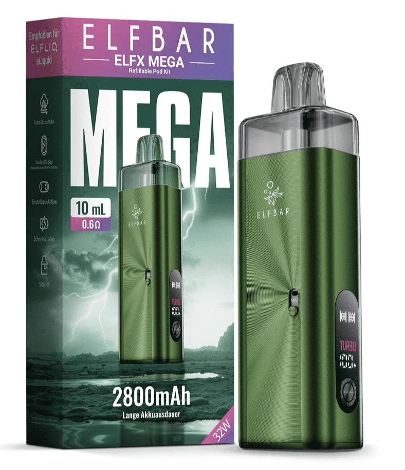 ELFBAR ELFA MEGA Basisgerät inkl. 10 ml/0,6Ω Refillable Pod