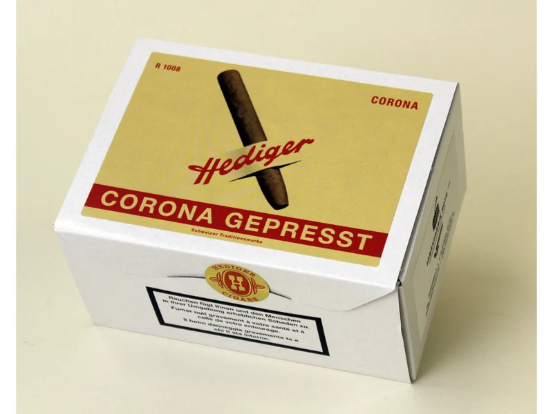 Hediger Corona gepresst Stumpen - Karton à 50 Stück